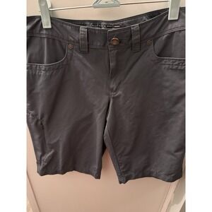 Mountain Hardwear Shorts Womens Size 6 Beige Blue  Ramesa Nylon Hiking Bermuda‎